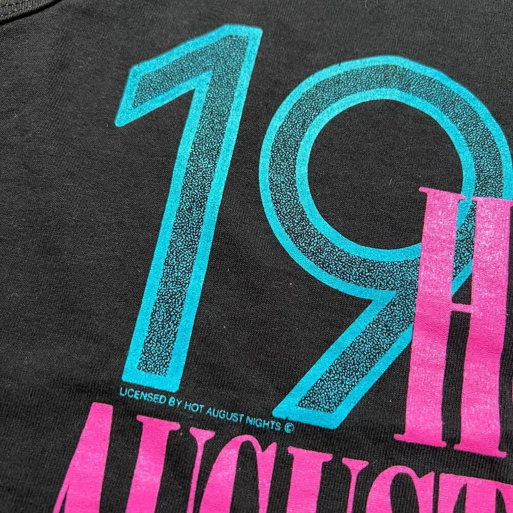 Vintage 90s Hot August Nights Reno Men's Tank Top Black Sz L - Picture 3 of 10